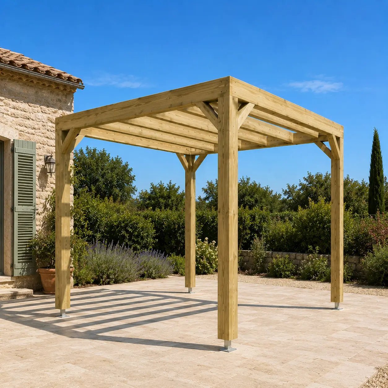 Valentine - Pergola bois naturel 3x3